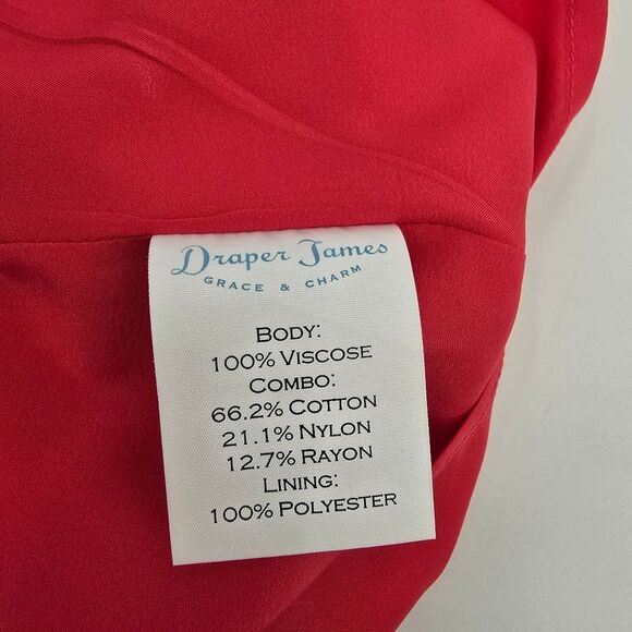 Draper James Hot Pink Flared Lace Sleeves Dress Size 4 - Picture 4 of 5